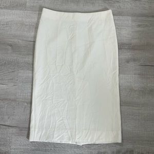 MARNI women’s size 42 “old money” aesthetic cream midi skirt with slit
